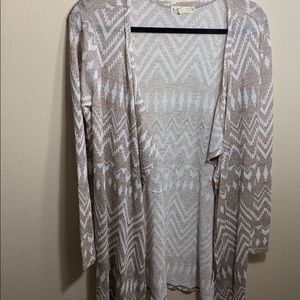 Brown Aztec print cardigan